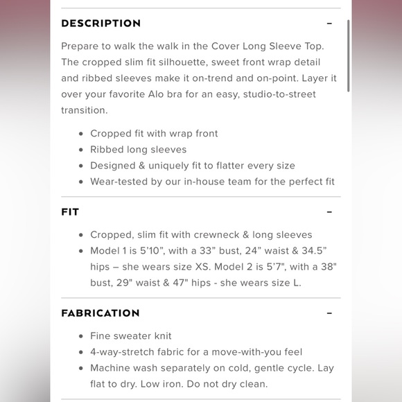 ALO Yoga Black Long Sleeve Top - Picture 5 of 5